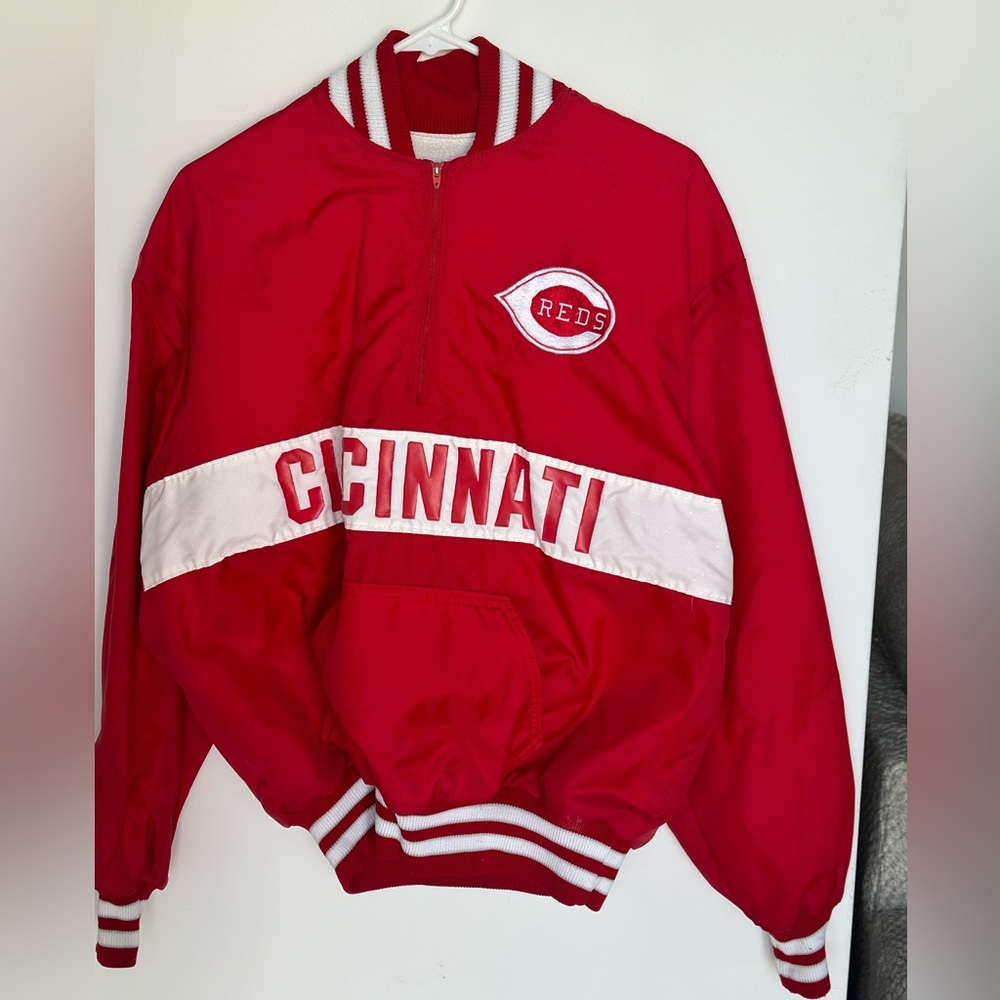 Vintage Cincinnati Reds Red Pullover Jacket